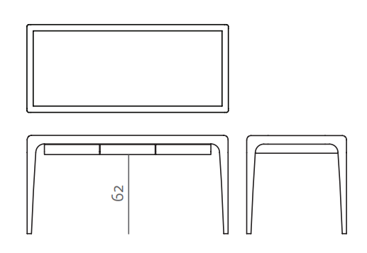 Artisan bureau Latus met leren tafelblad