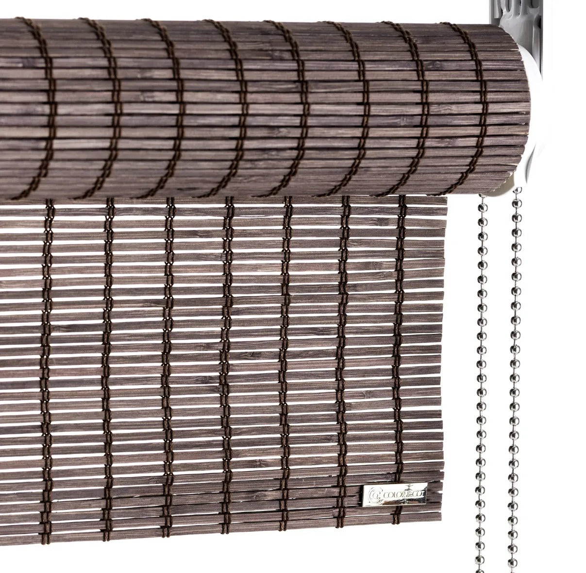 Color & Co dark brown bamboe rolgordijn
