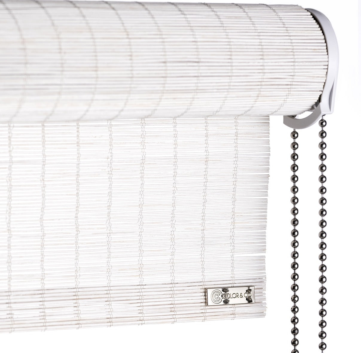 Color & Co white fine bamboe rolgordijn