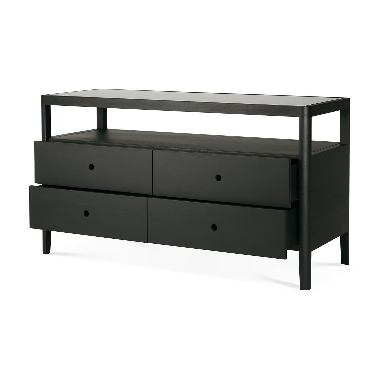 Ethnicraft sideboard Spindle chest of drawers black oak