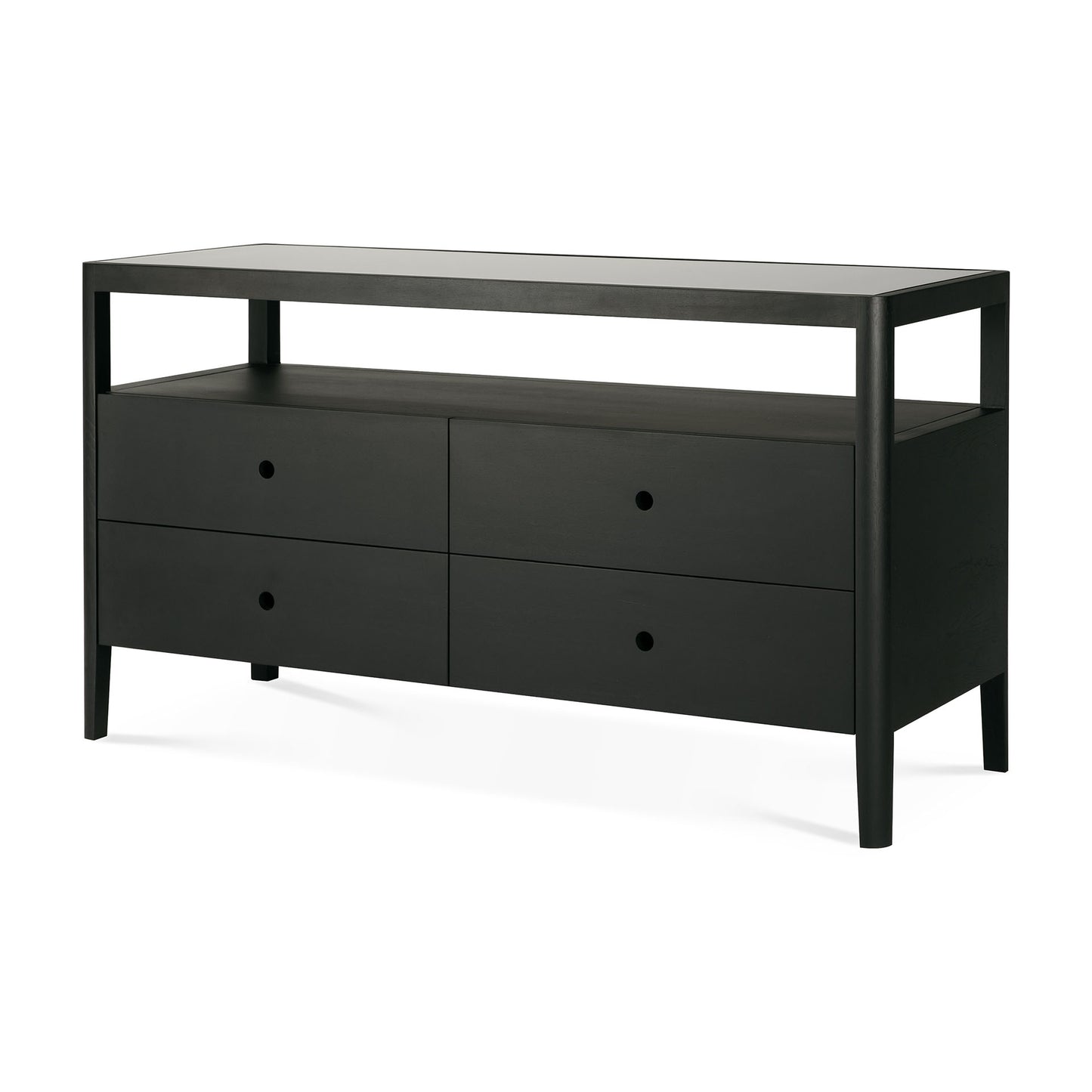 Ethnicraft sideboard Spindle chest of drawers black oak