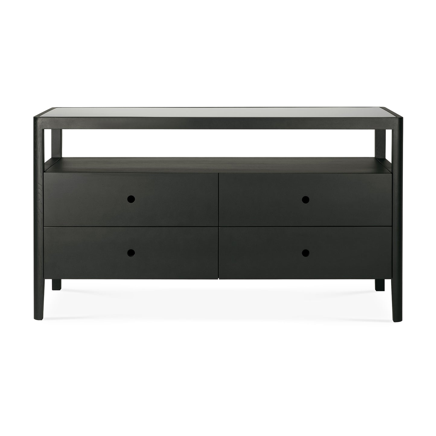 Ethnicraft sideboard Spindle chest of drawers black oak