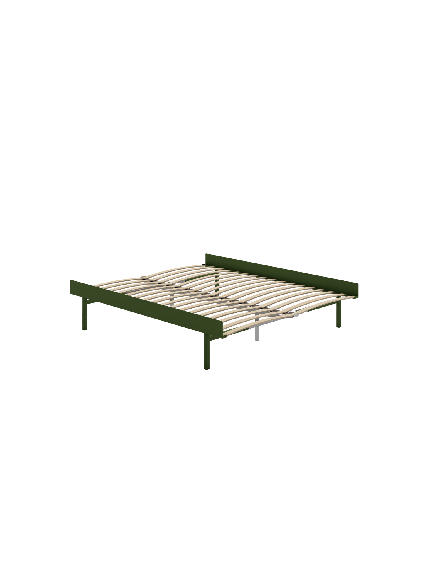moebe bed met hoge poten kleur pine green lattenbodem maat 160