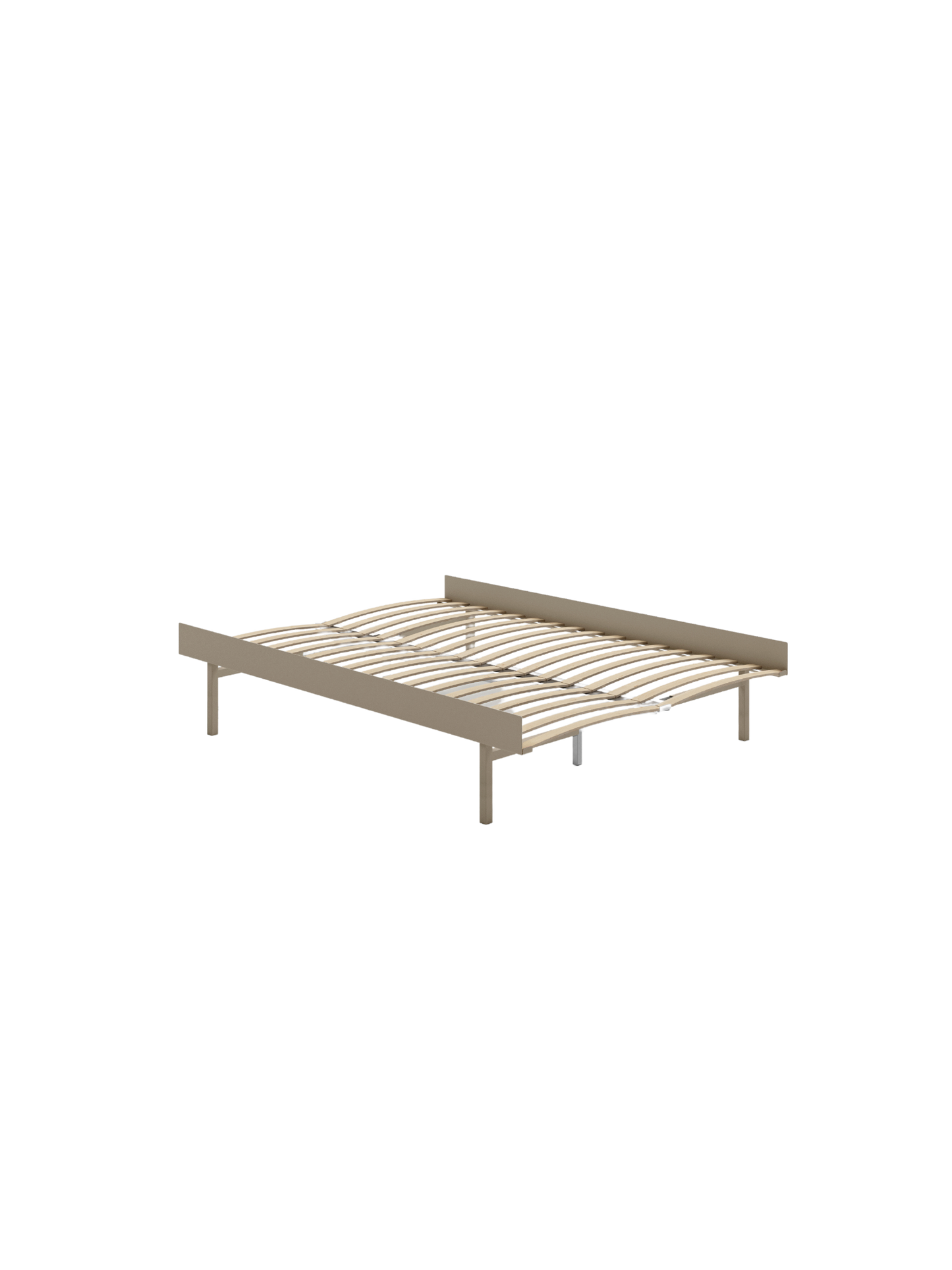 moebe bed hoog kleur sand met lattenbodem 140