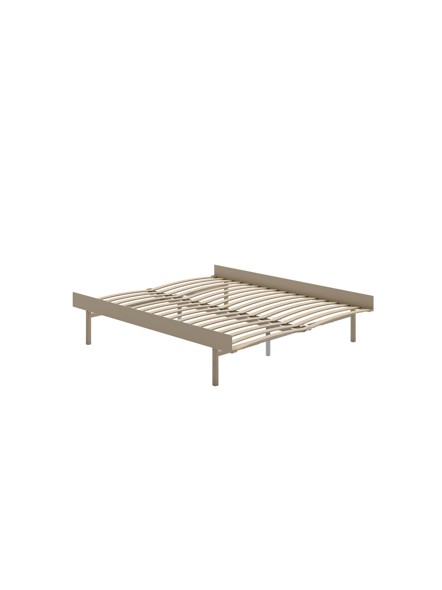 moebe bed hoge poten kleur sand lattenbodem maat 160