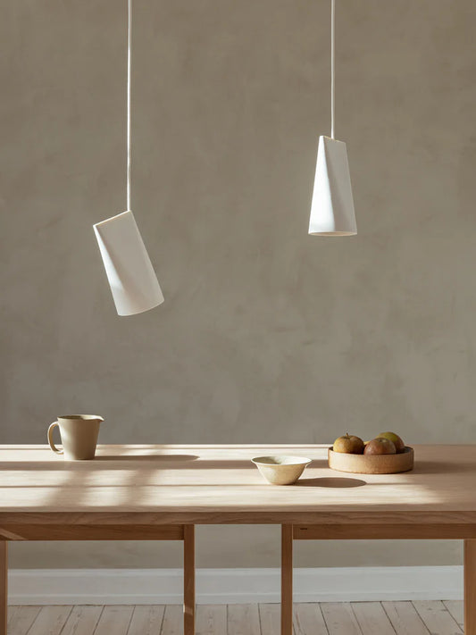 Moebe keramische hanglamp narrow wit DIRECT BESCHIKBAAR