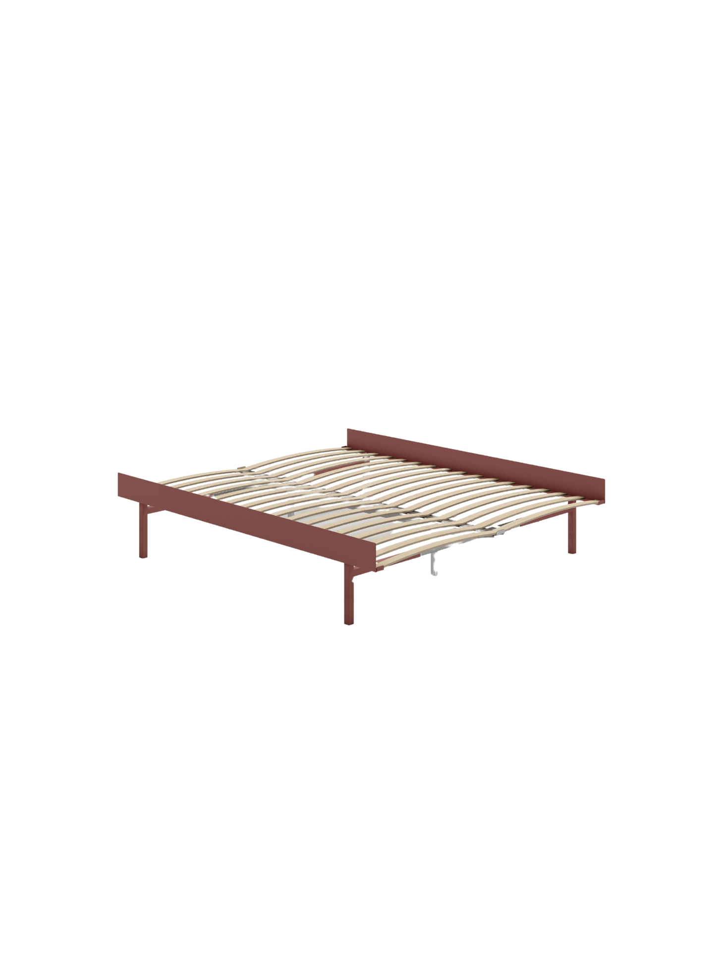 moebe bed hoge versie kleur dusty rose met 160 lattenbodem