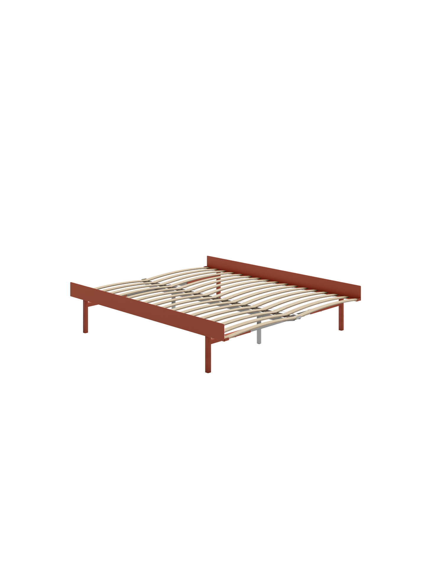 moebe bed hoge poten kleur terracotta lattenbodem 160