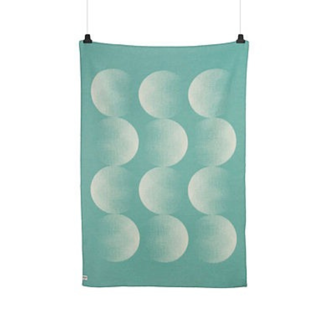 roros moon deken turquoise achterkant voorkant