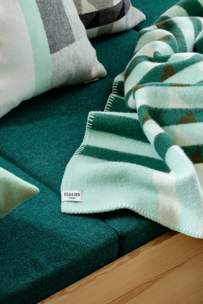 roros wollen plaid kvam 5213 groen sfeer
