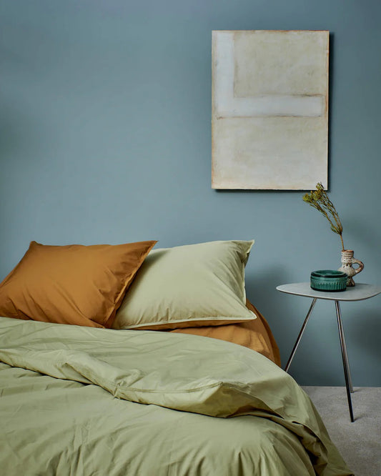 suite702 beddengoed perkal pistachio interieurfoto