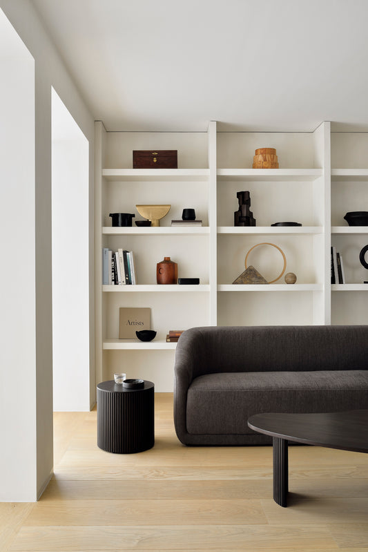 Ethnicraft bijzettafel Roller Max mahonie