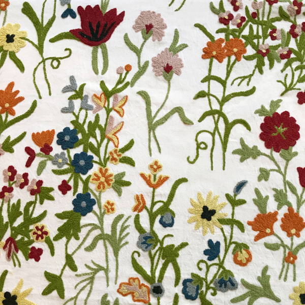 Capsicum curtain fabric Crewel