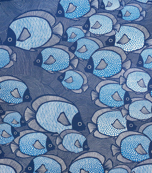 Gyllstad gordijnstof Fiskar