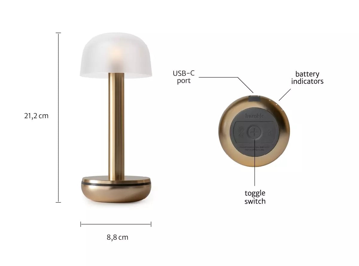 Humble table lamp Two gold/smoked