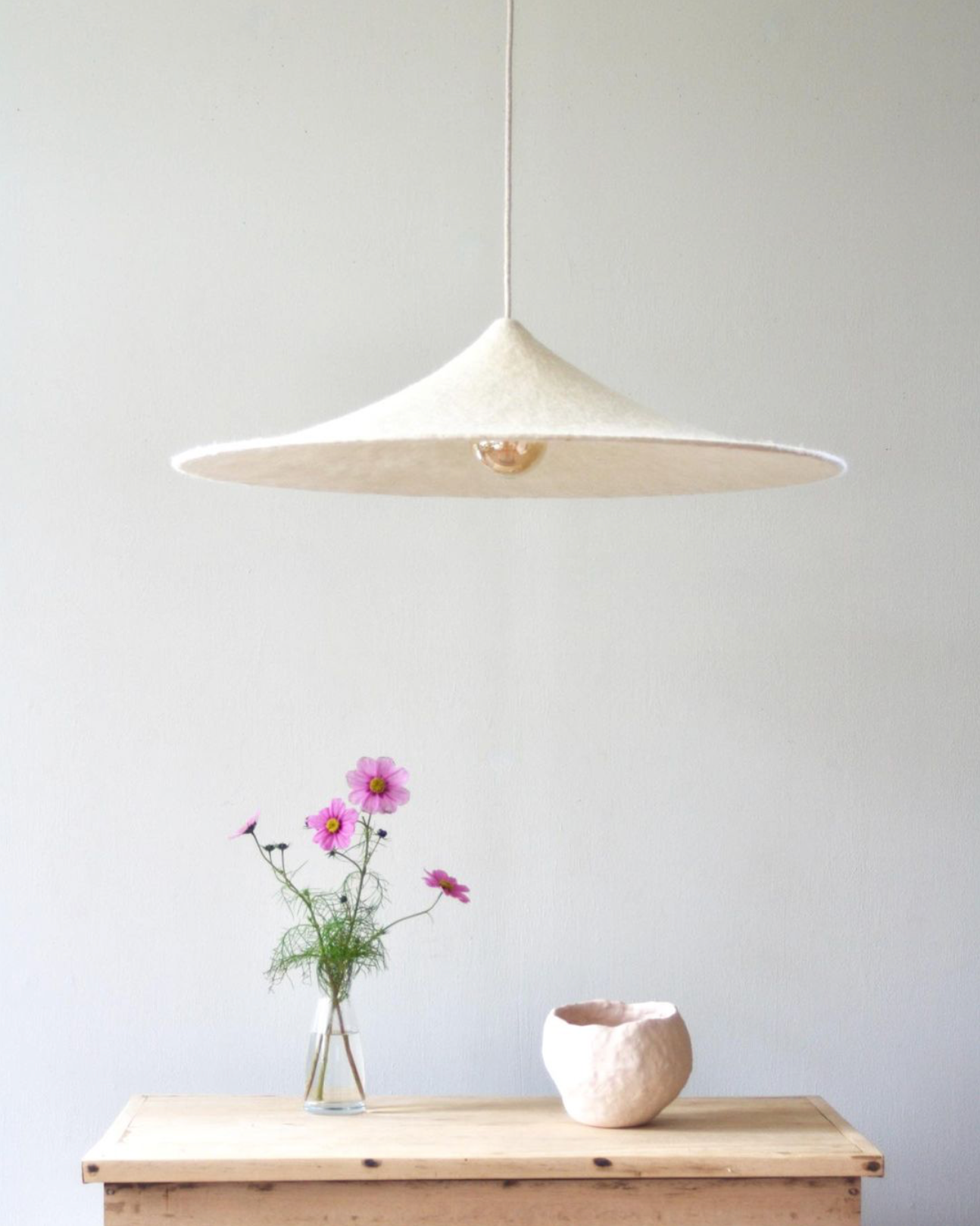 Kalana hanglamp wol Diska 60 cm.