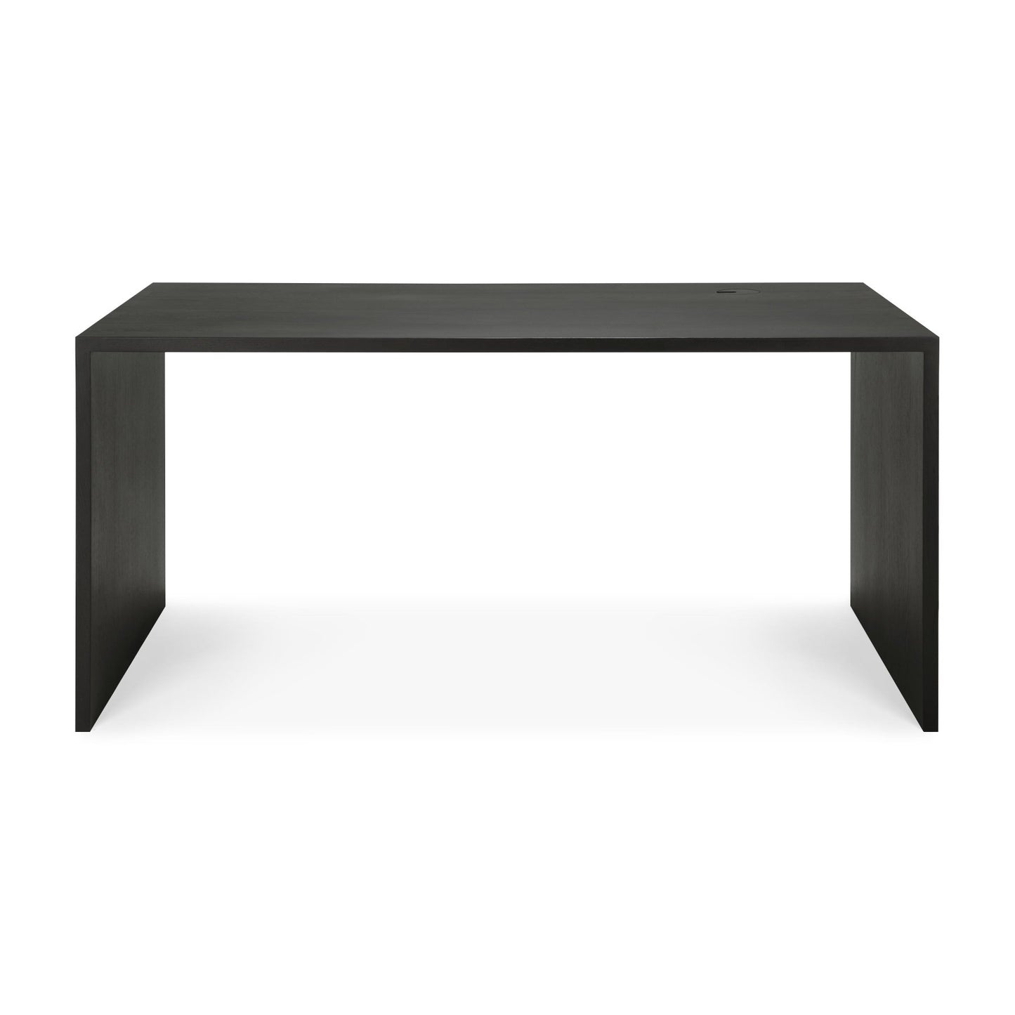 Ethnicraft 50106 U eiken zwart bureau gevernist 160 vooraanzicht