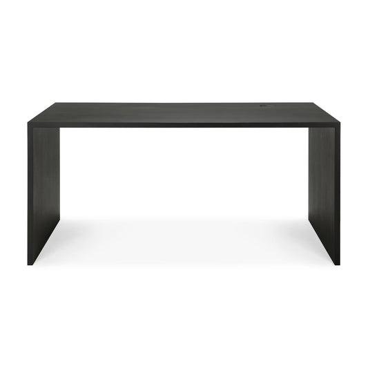 Ethnicraft 50106 U eiken zwart bureau gevernist 160 vooraanzicht