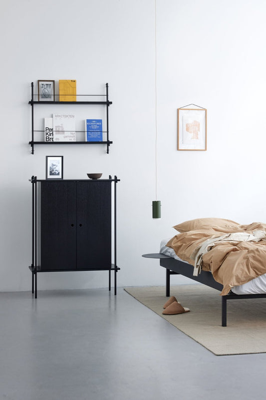 MOEBE verstelbaar bed hoog zwart
