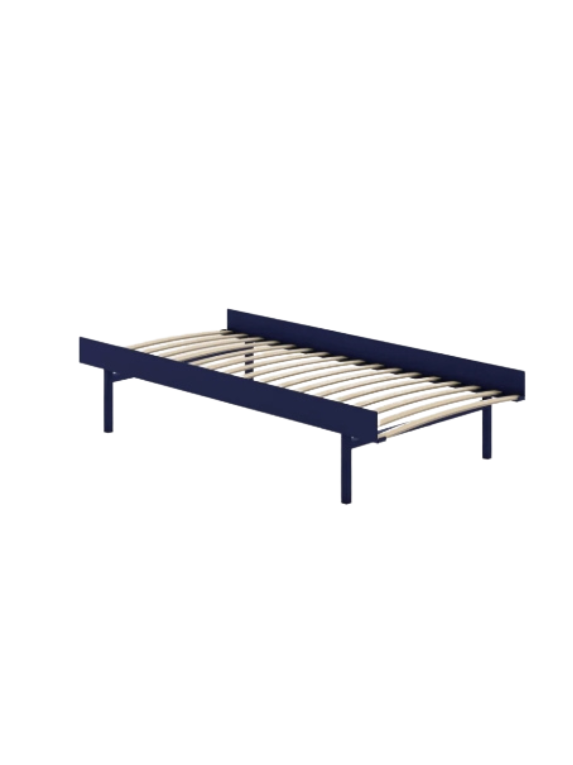 moebe uitschuifbaar bed  hoog met lattenbodem cobalt blue