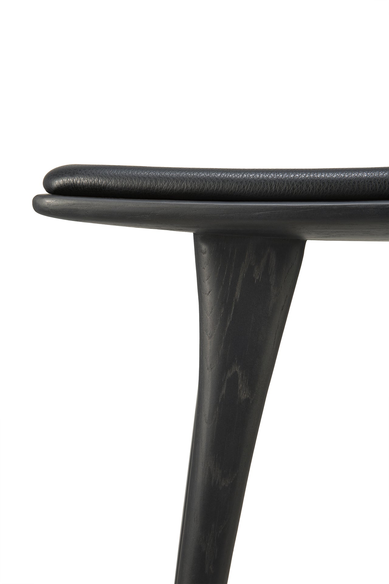 ethnicraft 53051 osso kruk zwart gelakt hout leren zitting