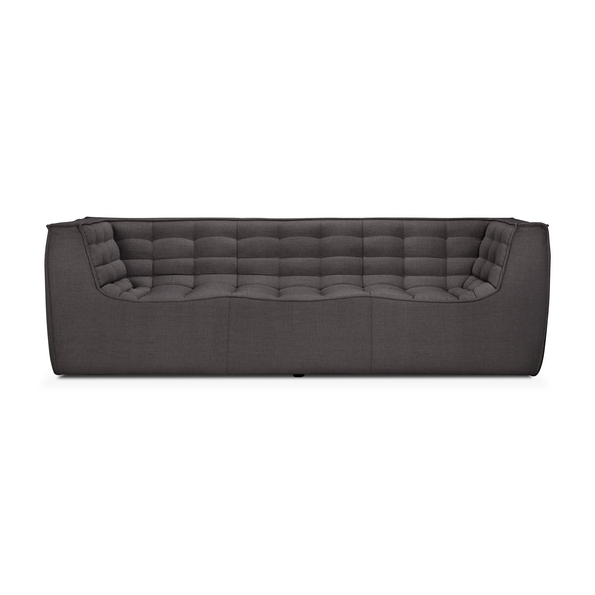 ethnicraft n701 3-zitsbank dondergrijs