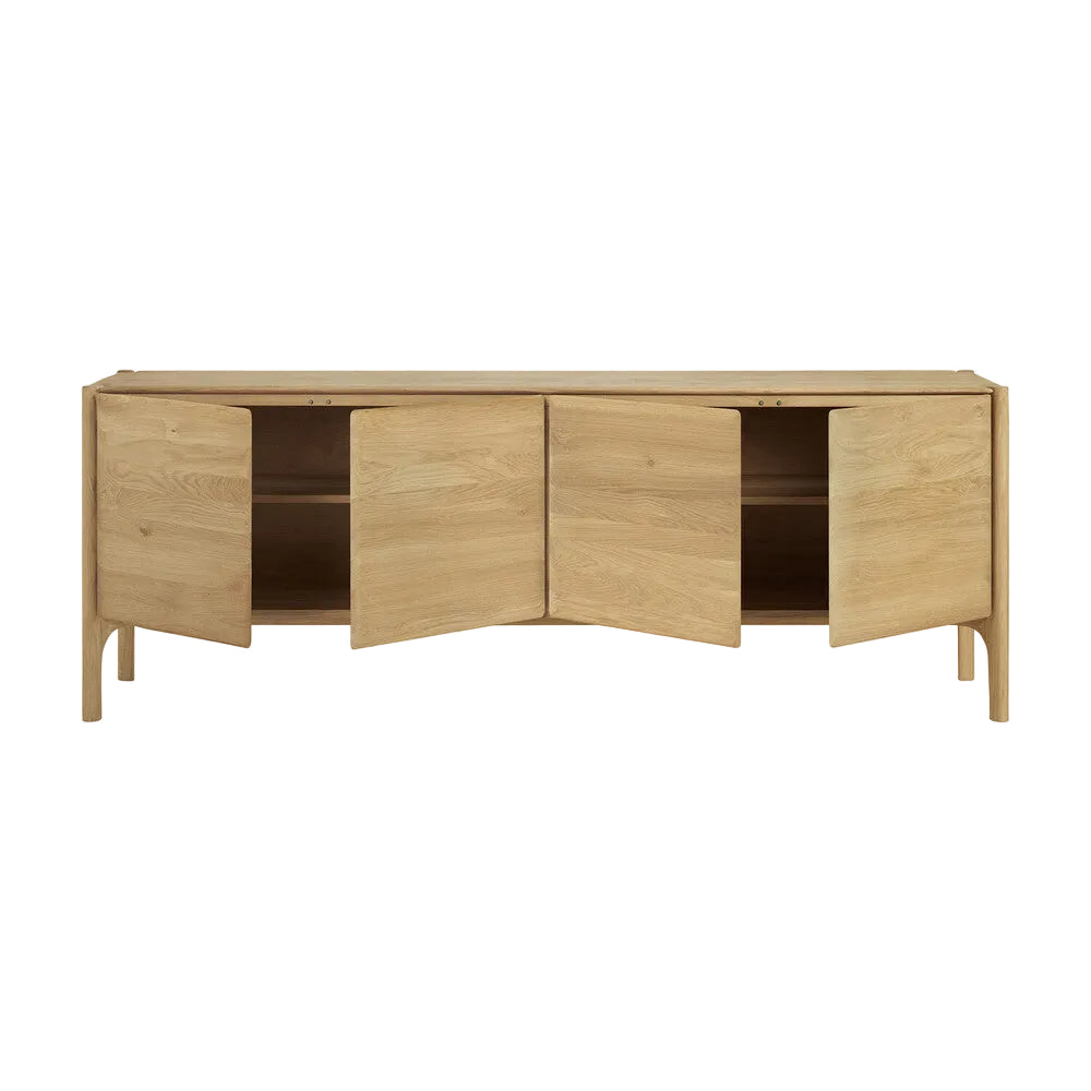 ethnicraft dressoir pi 4 deuren open massief eiken