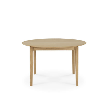 Ethnicraft extendable round dining table Bok oak