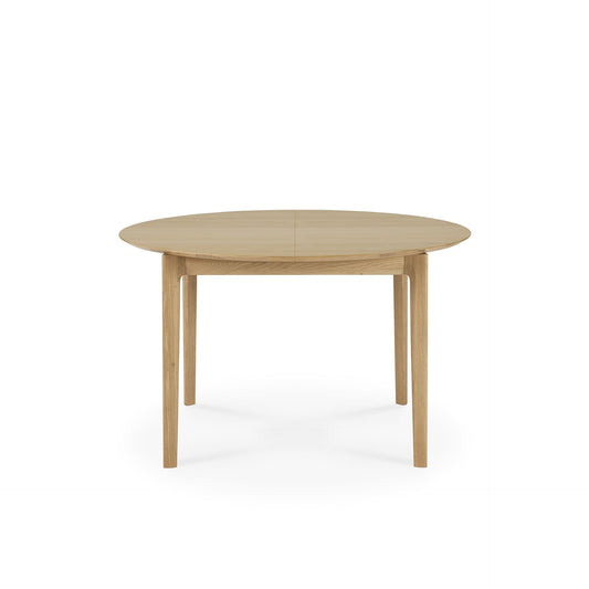 Ethnicraft extendable round dining table Bok oak