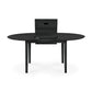 Ethnicraft extendable round dining table Bok black oak