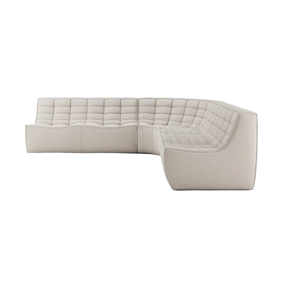 ethnicraft n701 beige als hoekbank set