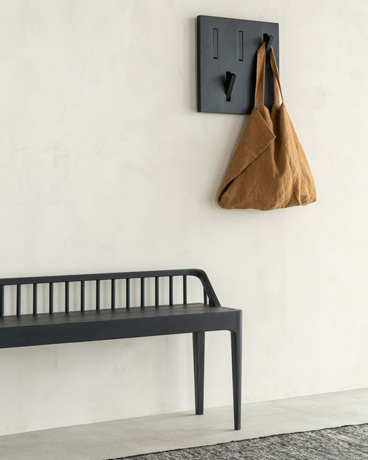 Ethnicraft bench Spindle black oak
