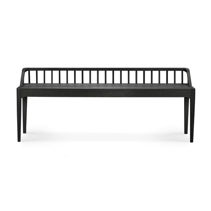 Ethnicraft bench Spindle black oak