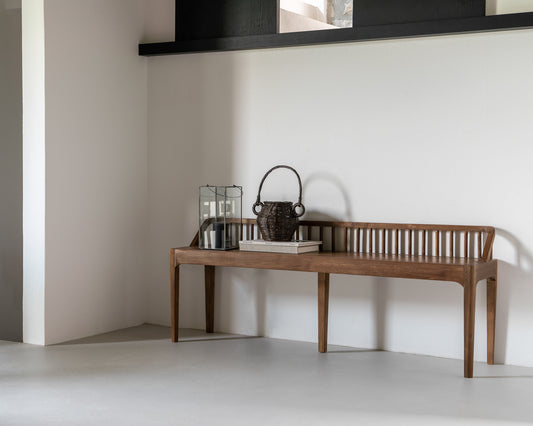 Ethnicraft bench Spindle recycled teak