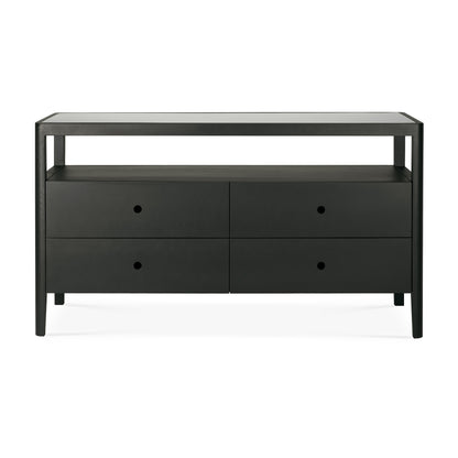 Ethnicraft sideboard Spindle chest of drawers black oak