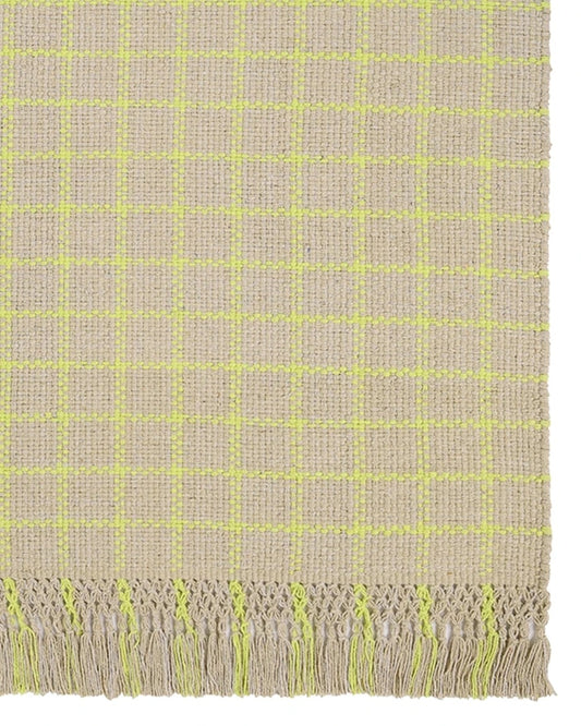 Finarte vloerkleed gerecycled katoen Ruutu
