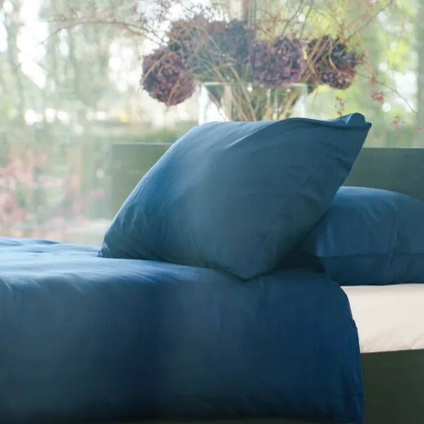 kayori tencel kussensloop kiyo donkerblauw mood