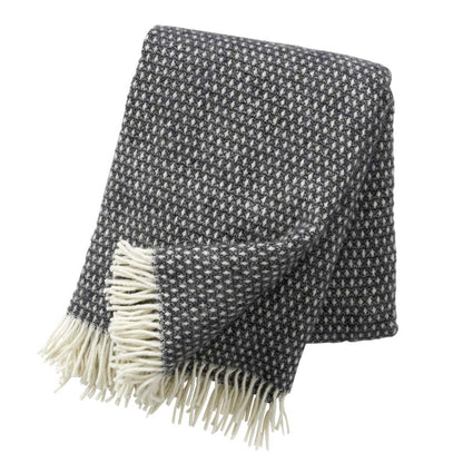 klippan wollen plaid knut donker grijs