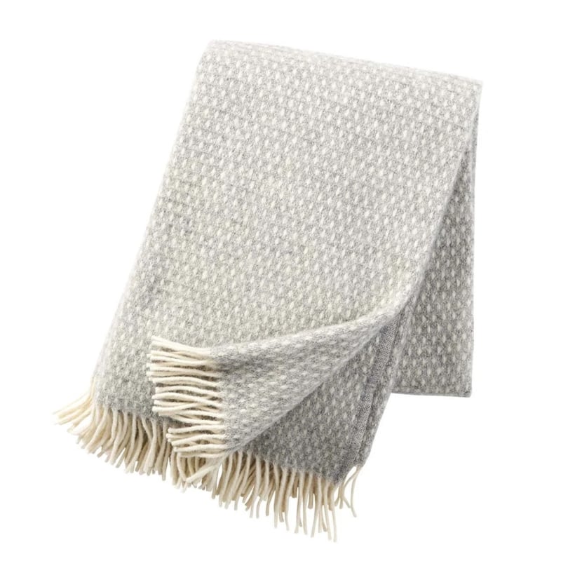 klippan wollen plaid knut licht grijs
