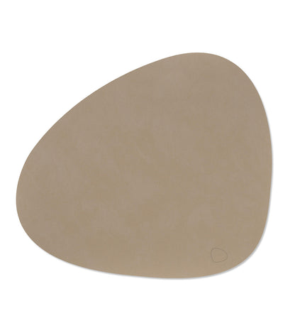 lind dna placemat van gerecyled leer nupo kleur clay brown
