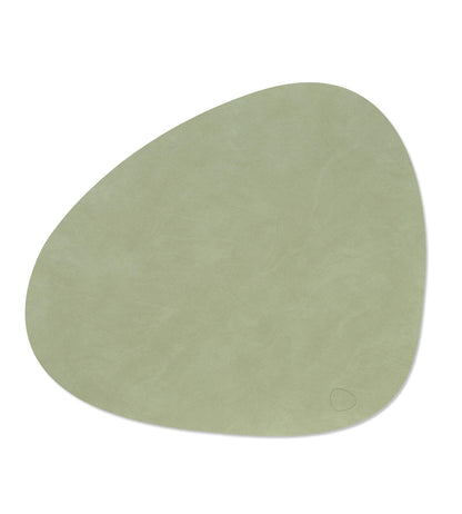 lind dna placemat van gerecyled leer nupo kleur olive green