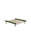 moebe bed met hoge poten kleur pine green lattenbodem maat 160