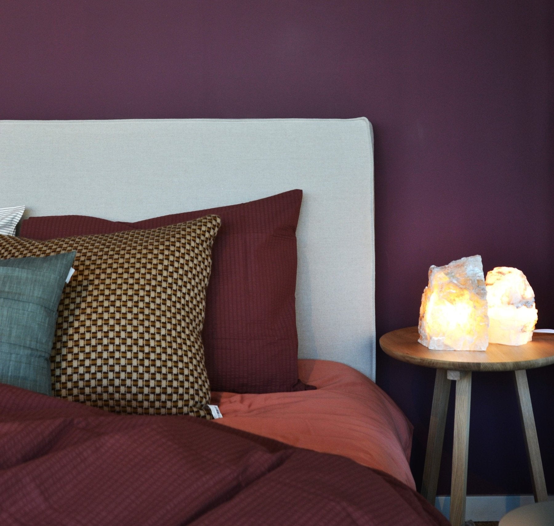 sfeer ethnicraft bed ombouw fe quartz lamp vierkant