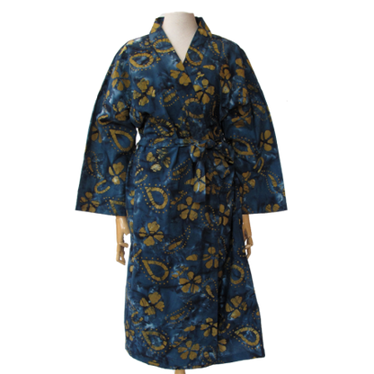 Kimono batik indigo/goud