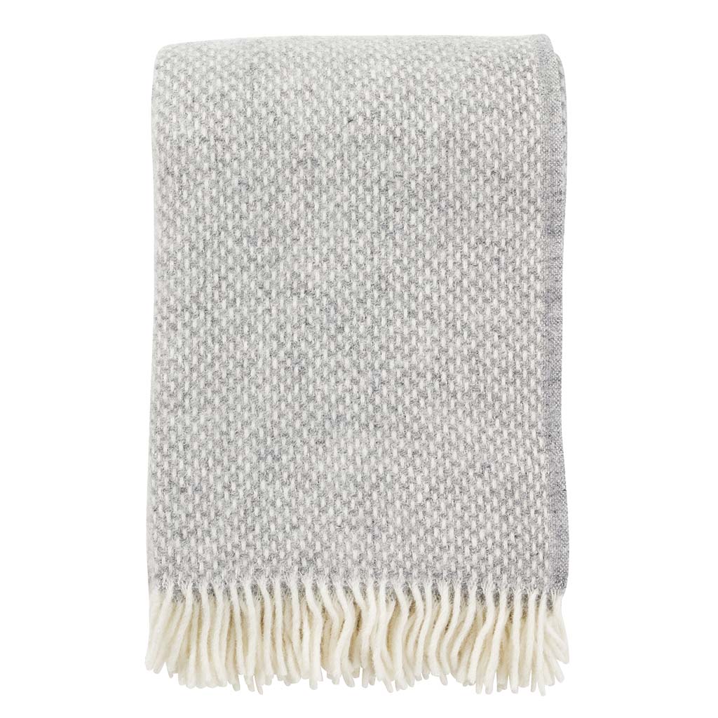 klippan wollen plaid preppy kleur grijs