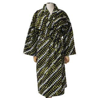 Kimono Batik zwart/ geel