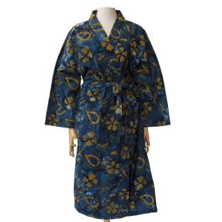 Kimono batik indigo/goud